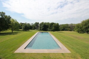 Picture of custom in ground pool. Built by Rosebrook Pools